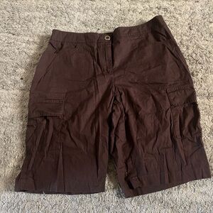 Women’s Brown Shorts Chico Size Small 05 Pockets Hike Cute Comfy